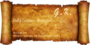 Gácser Kevin névjegykártya
